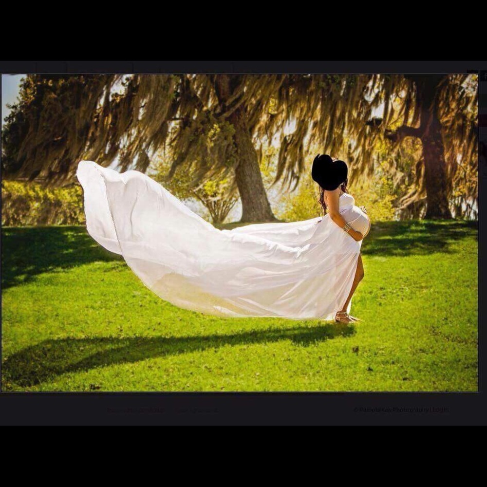 Long Maternity Dress Photo Prop Flowing Dress
